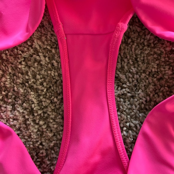 LA hearts Scarlett neon pink deep V bikini bottom size S - Picture 4 of 8